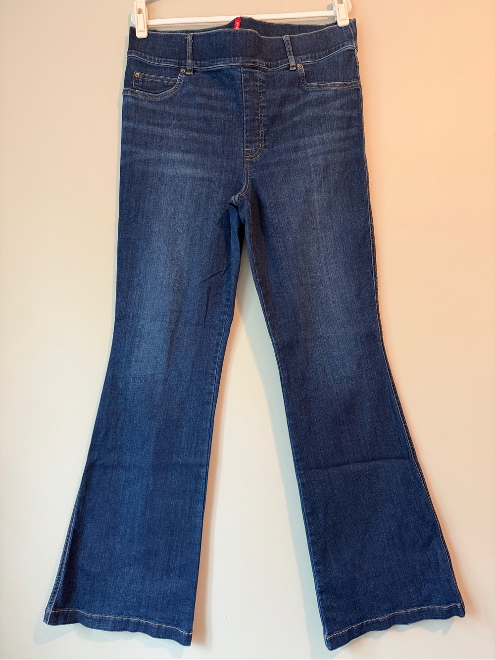 SPANX Dark Wash Pull-On Flare Jeans Sz 1X